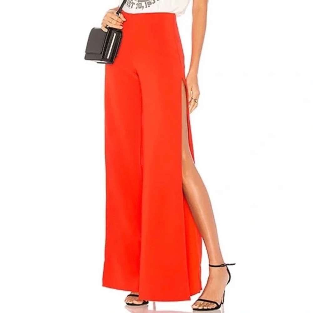 Lovers + Friends Wide Leg Red Pants NWT